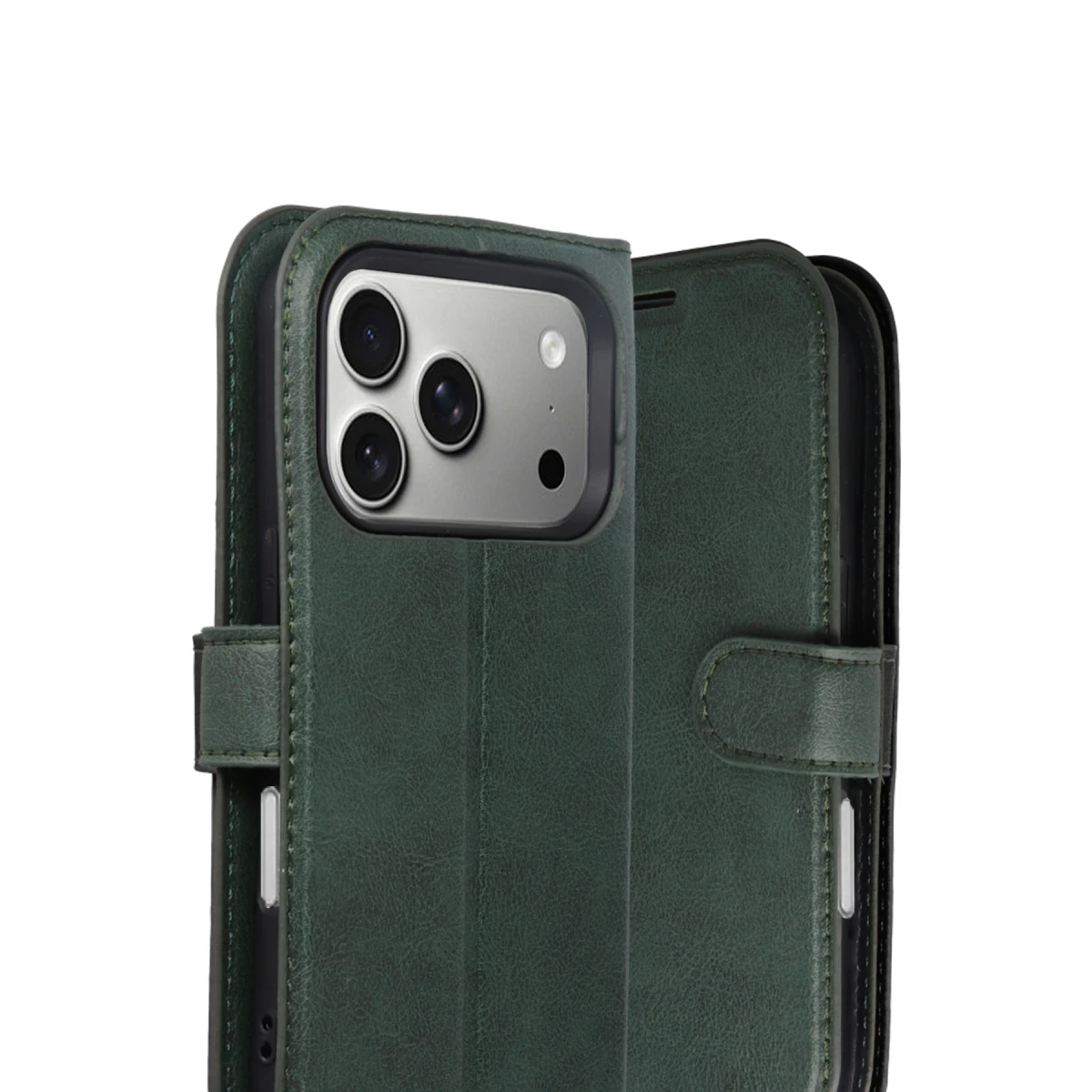 Apple iPhone 17 Pro Trend S Plus Kapaklı Kılıf - Yeşil