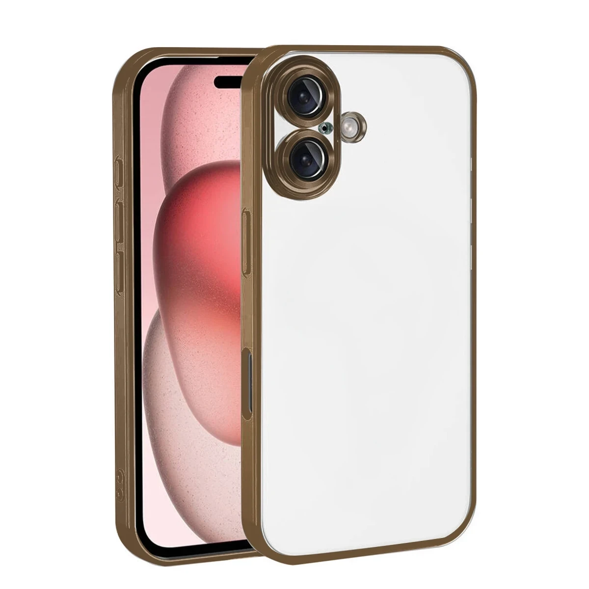 Apple iPhone 17 Razer Lensli Silikon - Çöl Titanyum