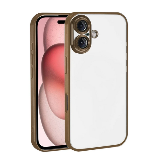 Apple iPhone 17 Razer Lensli Silikon - Çöl Titanyum