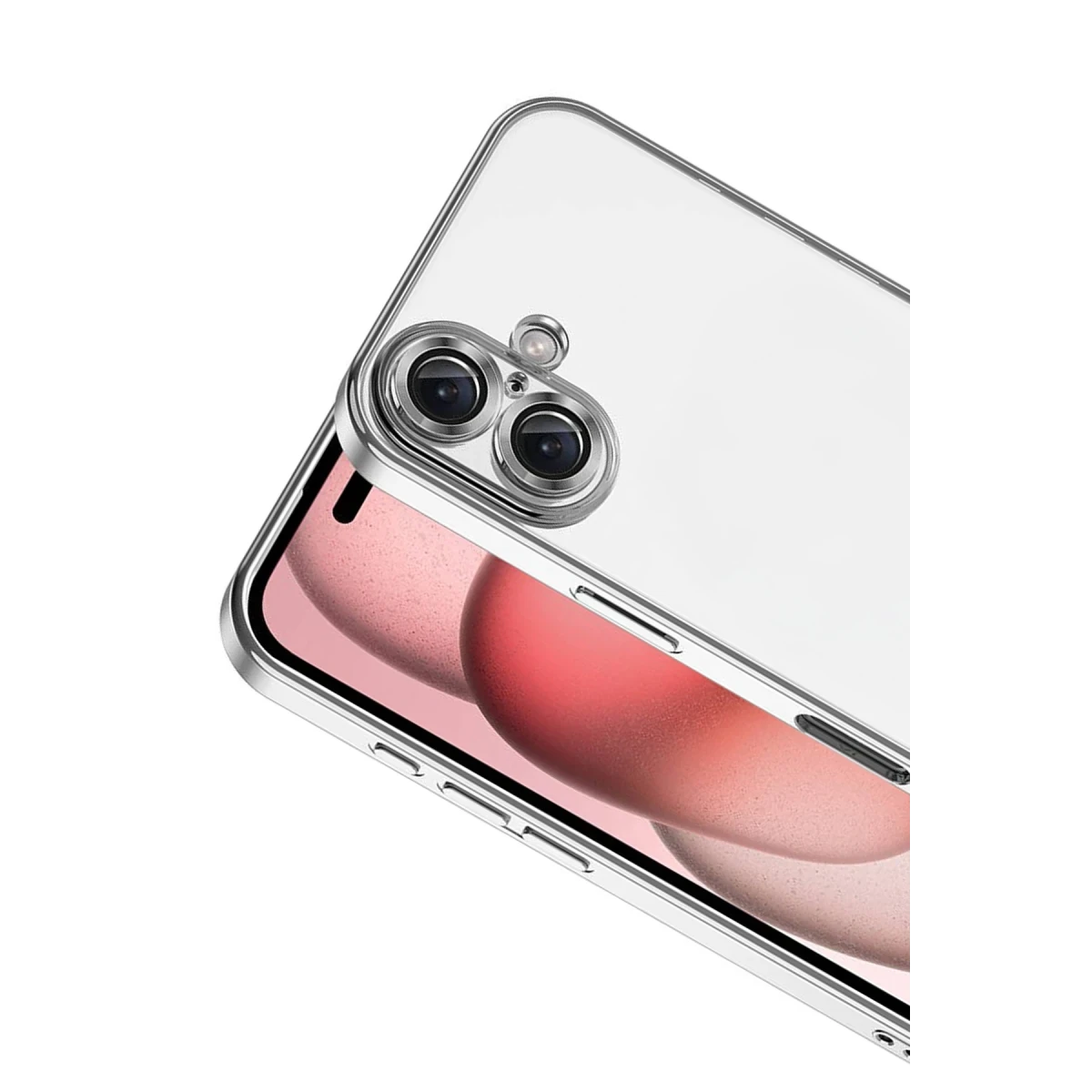 Apple iPhone 17 Razer Lensli Silikon - Gümüş