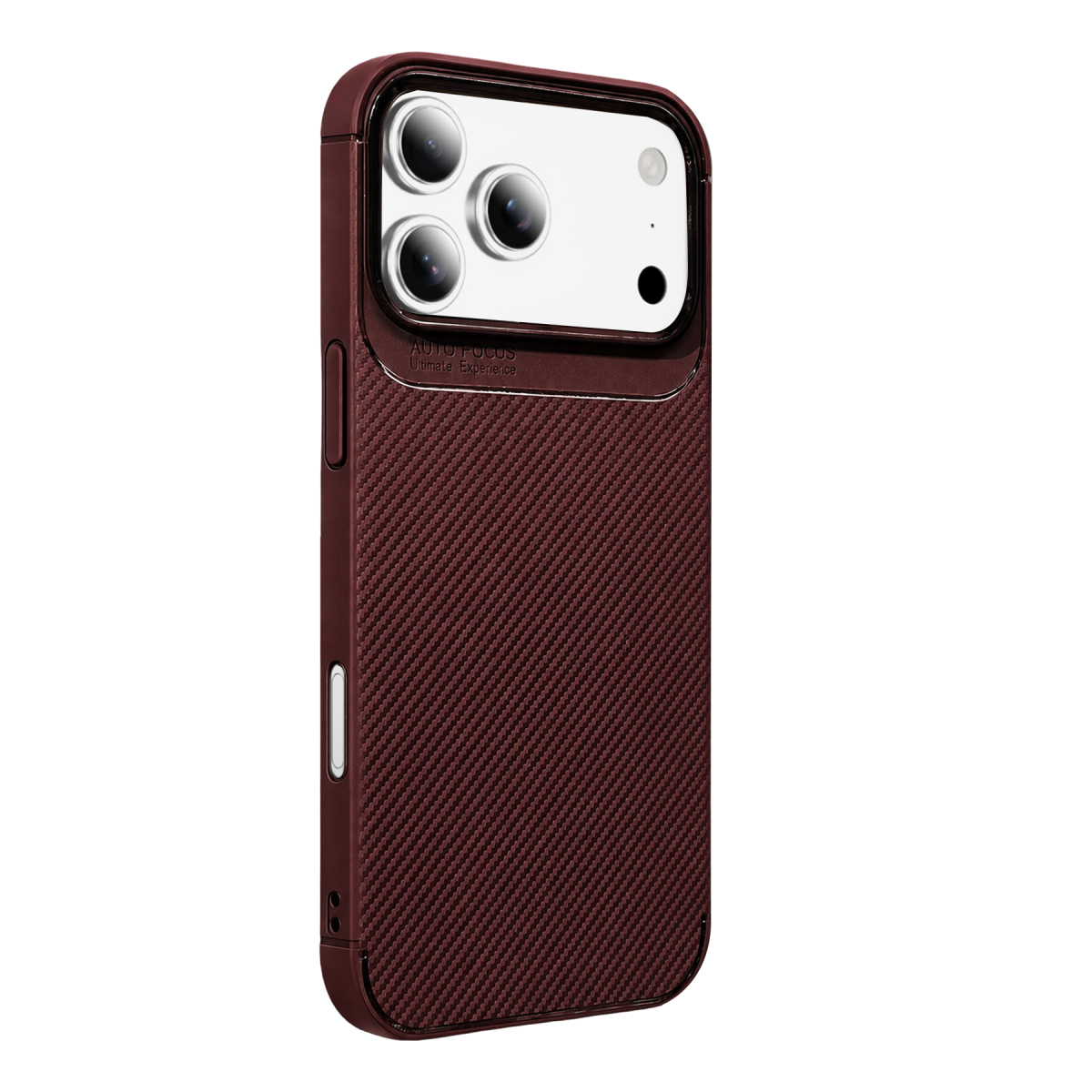 Apple iPhone 18 Pro Auto Focus Karbon Kapak - Bordo