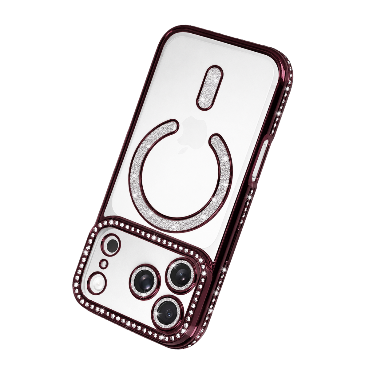 Apple iPhone 18 Pro Joke Simli Magneticsafe Kılıf - Bordo
