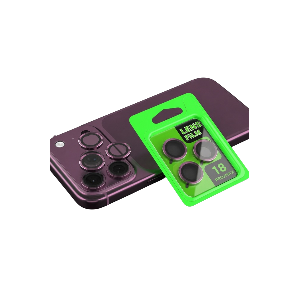 Apple iPhone 18 Pro Raze Metal Kamera Lens - Bordo