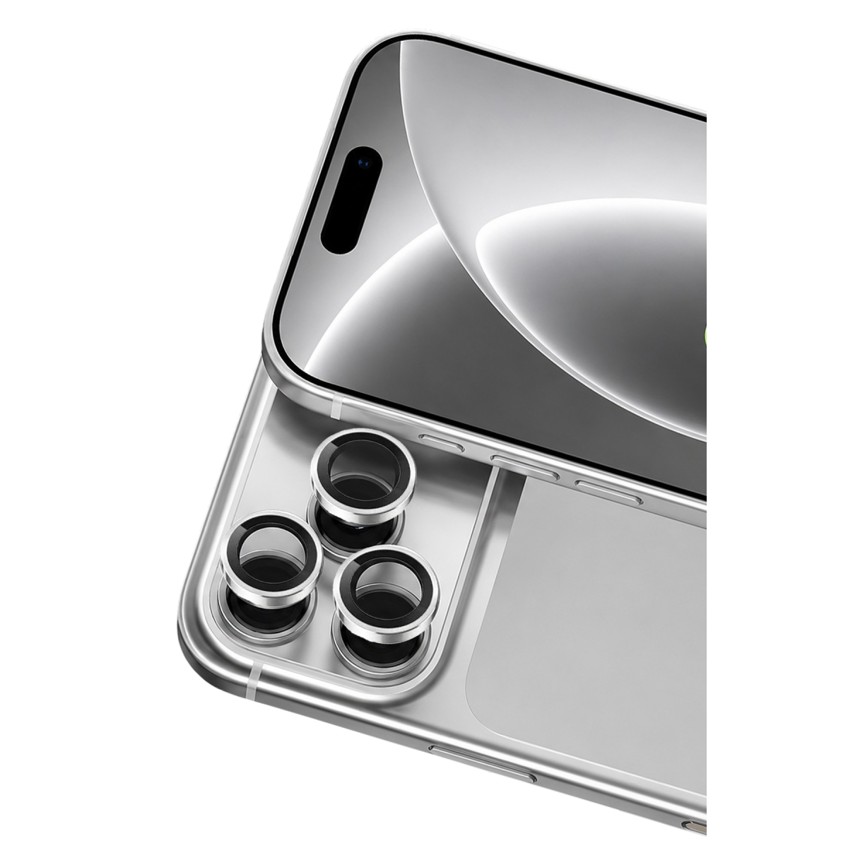 Apple iPhone 18 Pro Raze Metal Kamera Lens - Gümüş