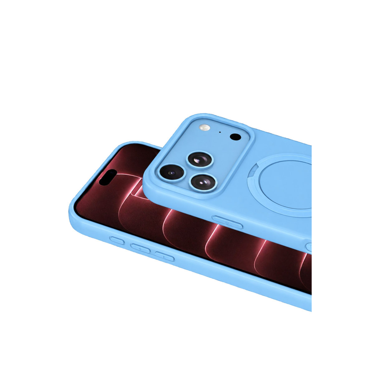 Apple iPhone 18 Pro Regal Magsafe Standlı Kapak - Sierra Blue