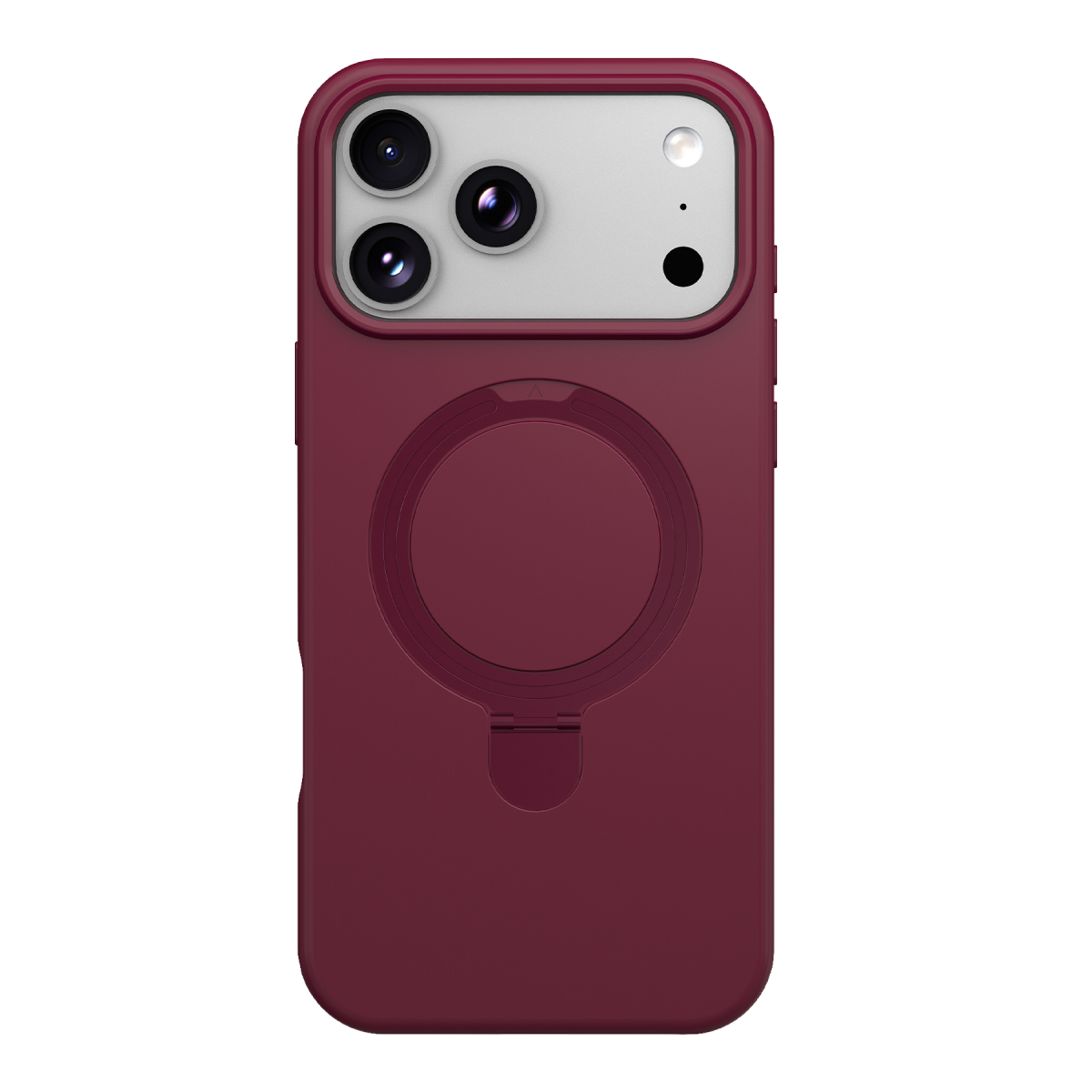 Apple iPhone 18 Pro Regal Magsafe Standlı Kapak - Bordo