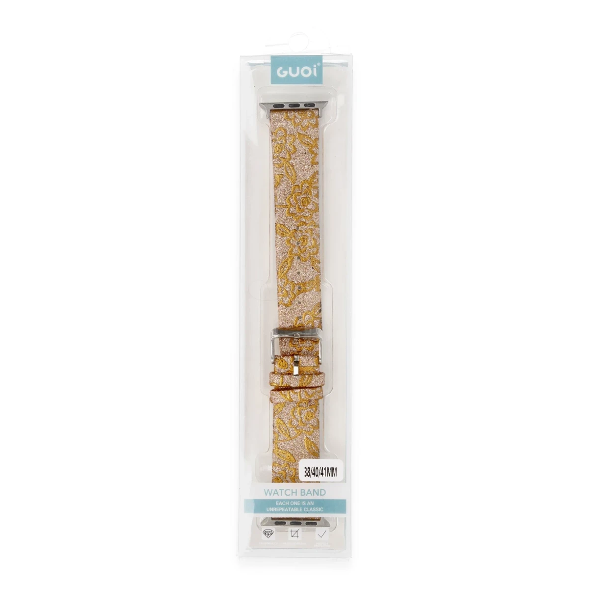 Apple Watch 38mm Creeper Desenli Kordon - Gold