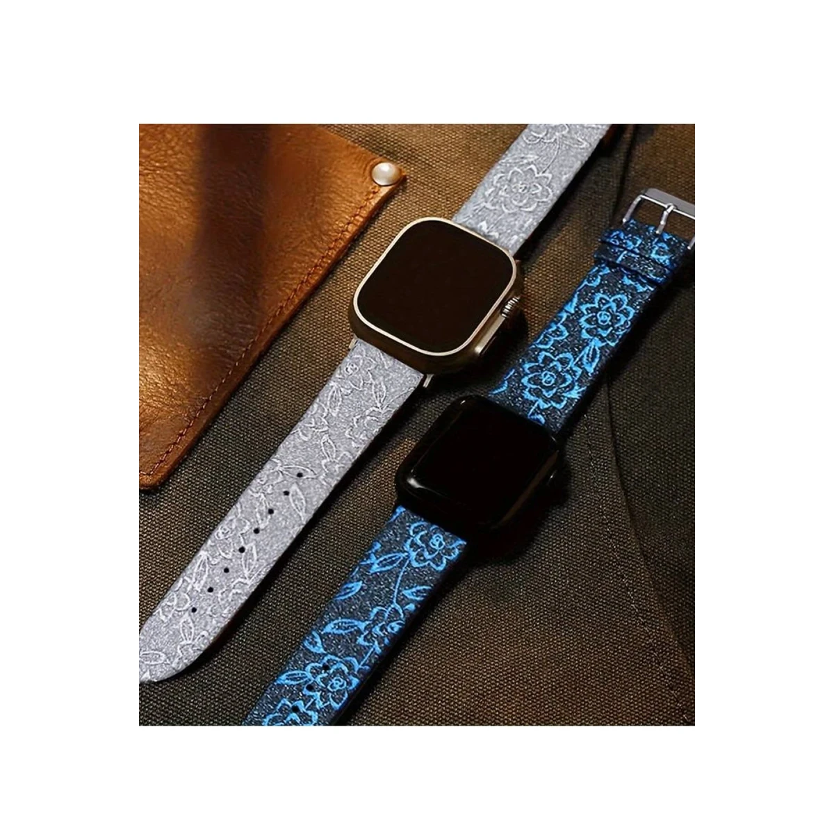 Apple Watch 38mm Creeper Desenli Kordon - Siyah