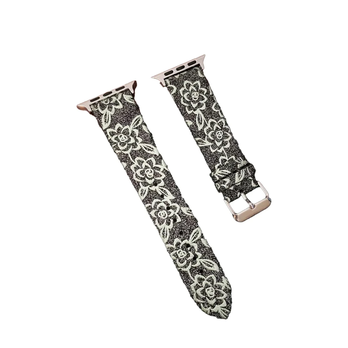 Apple Watch 38mm Creeper Desenli Kordon - Siyah