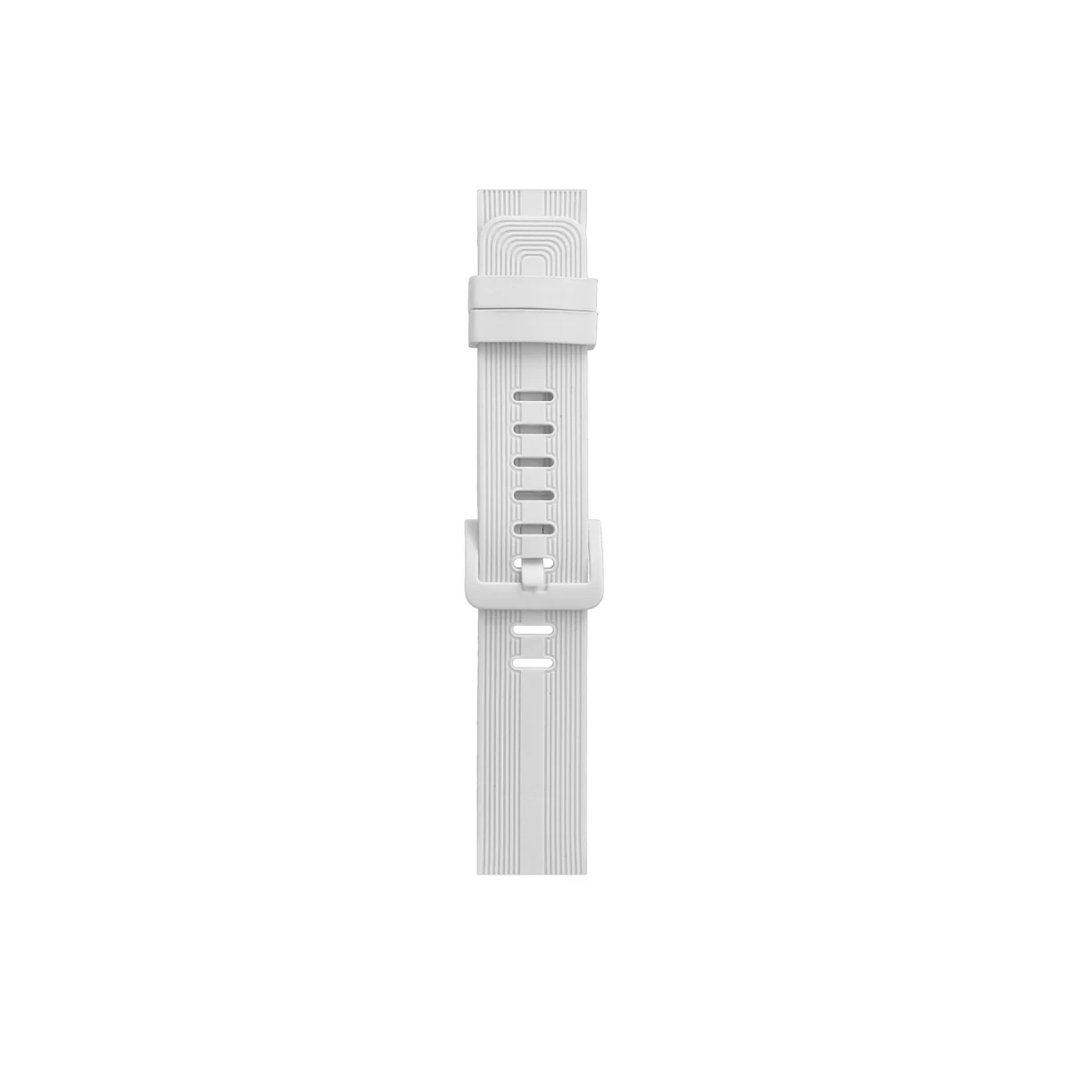 Apple Watch 38mm KR408 Çizgili Silikon Kordon - Beyaz