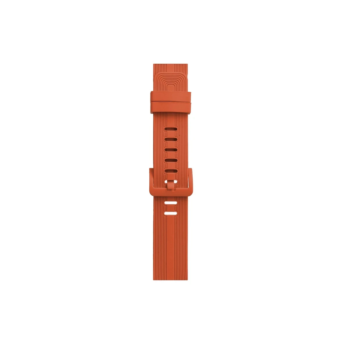 Apple Watch 38mm KR408 Çizgili Silikon Kordon - Turuncu