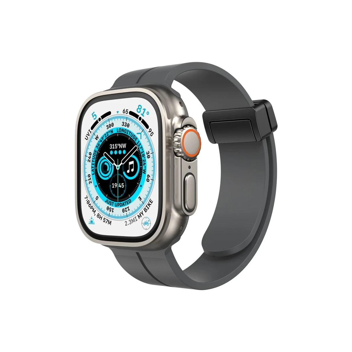 Apple Watch 38mm KR412 Elegance Stylısh Kordon - Füme