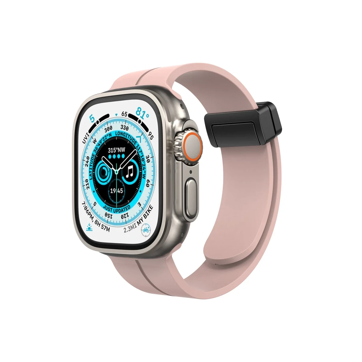 Apple Watch 38mm KR412 Elegance Stylısh Kordon - Pudra