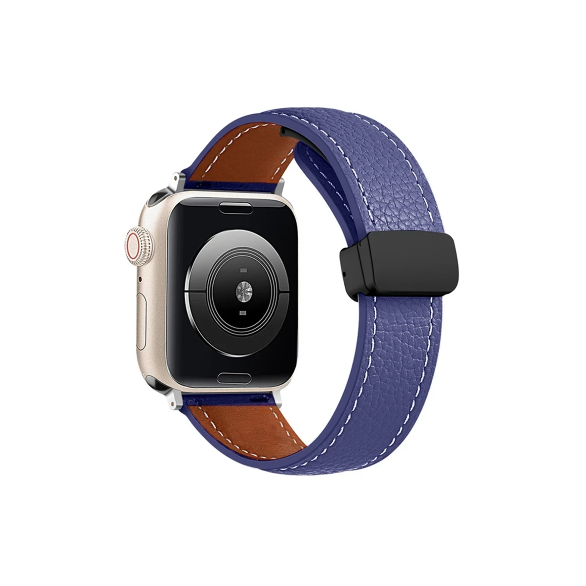Apple Watch 38mm KR414 Daks Deri Kordon - Lacivert
