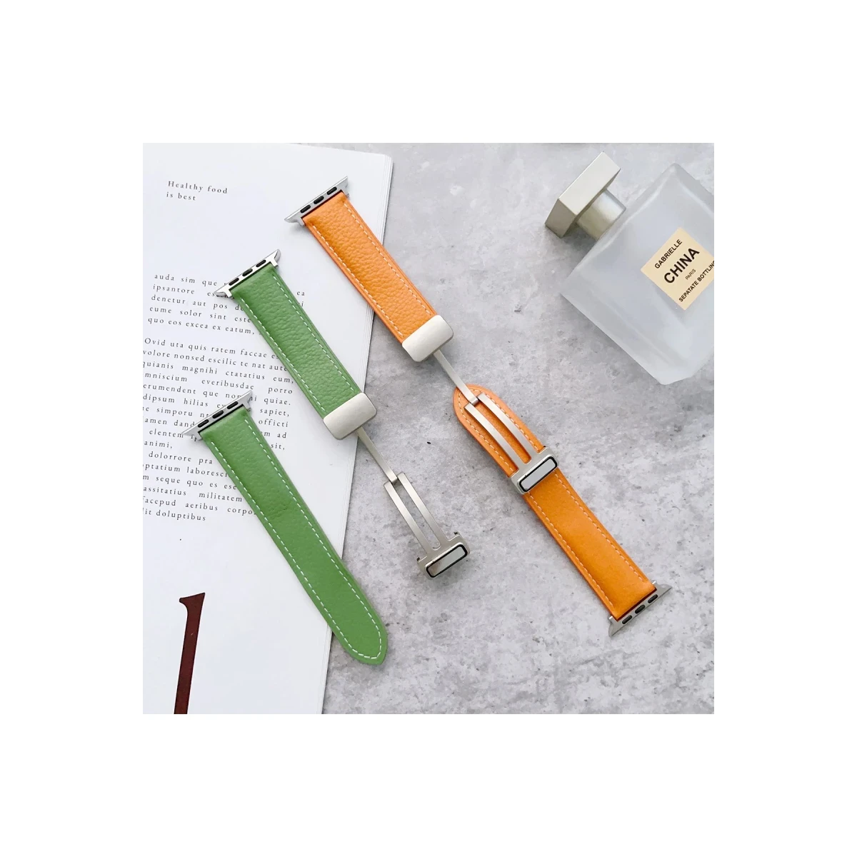 Apple Watch 38mm KR414 Daks Deri Kordon - Pembe