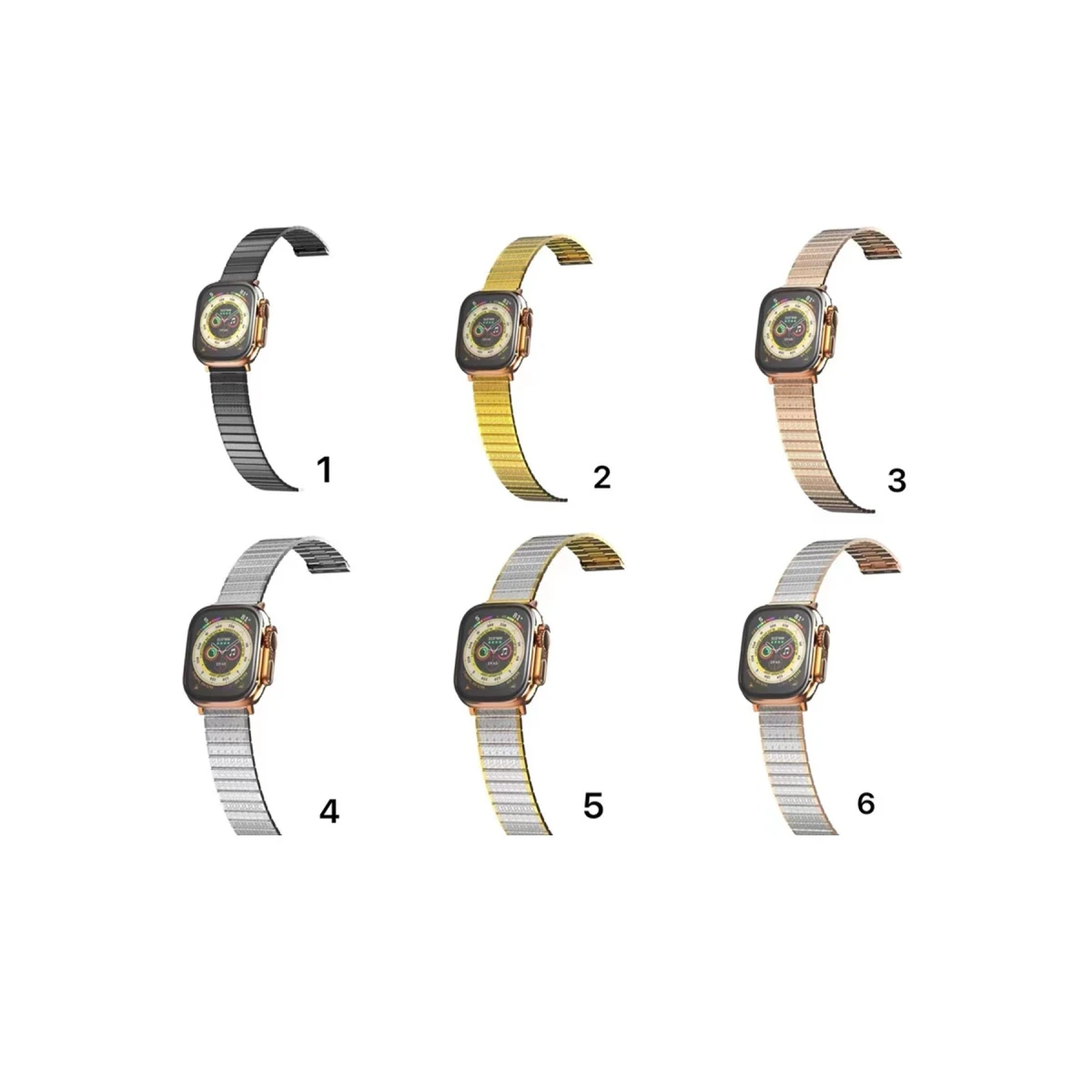 Apple Watch 38mm Made Metal Kordon - Gümüş-Gold