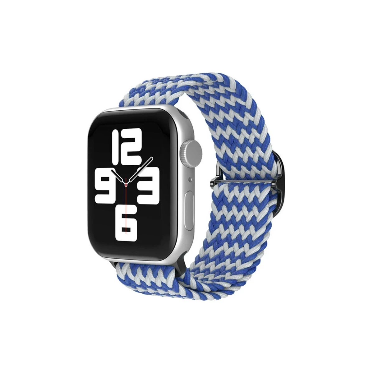 Apple Watch 38mm Star Kordon - Zigzag Beyaz-Mavi