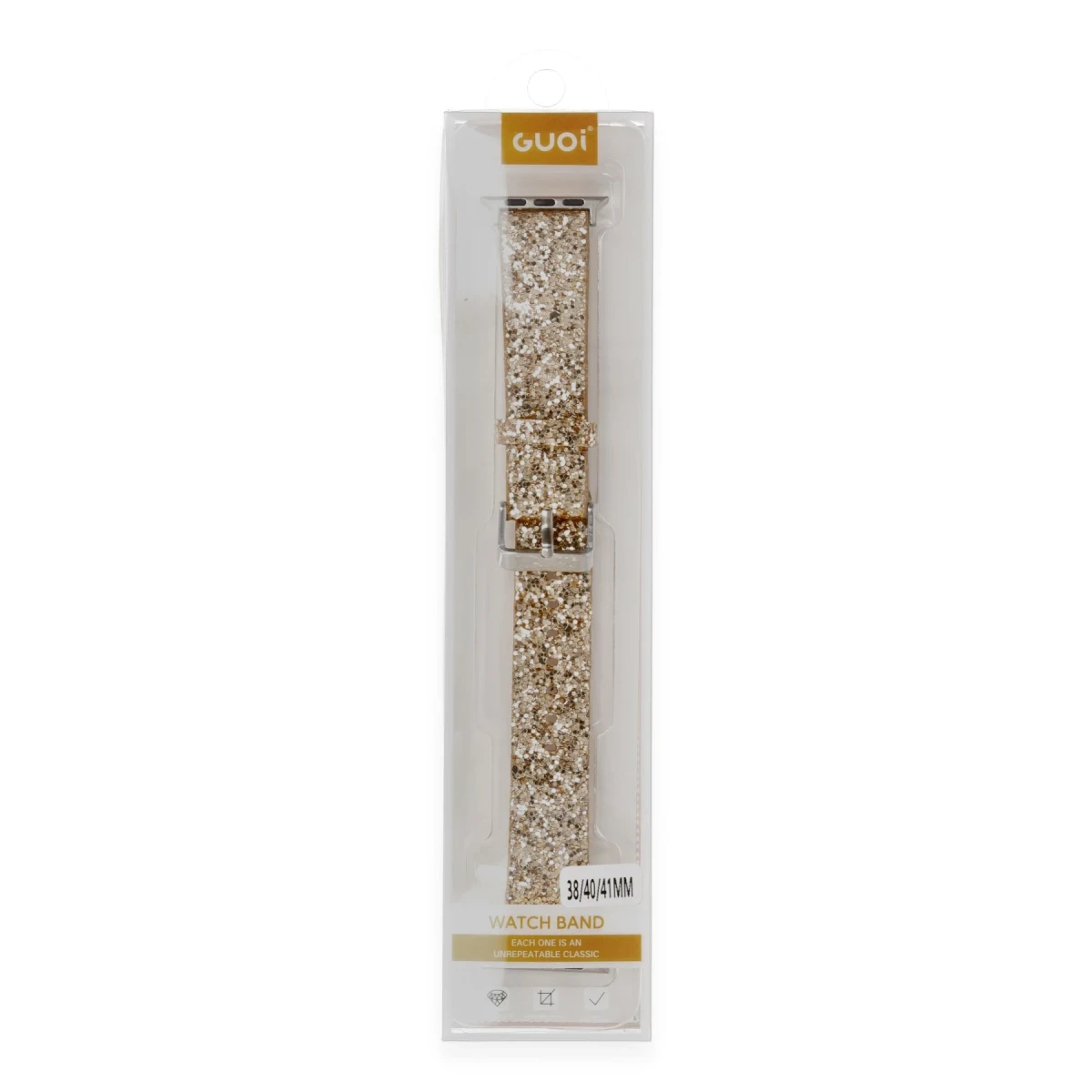 Apple Watch 38mm Starry Taşlı Kordon - Gold