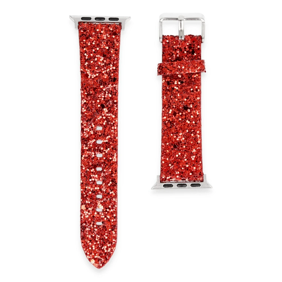 Apple Watch 38mm Starry Taşlı Kordon - Kırmızı