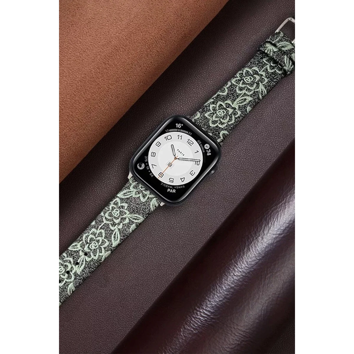 Apple Watch 42mm Creeper Desenli Kordon - Gold