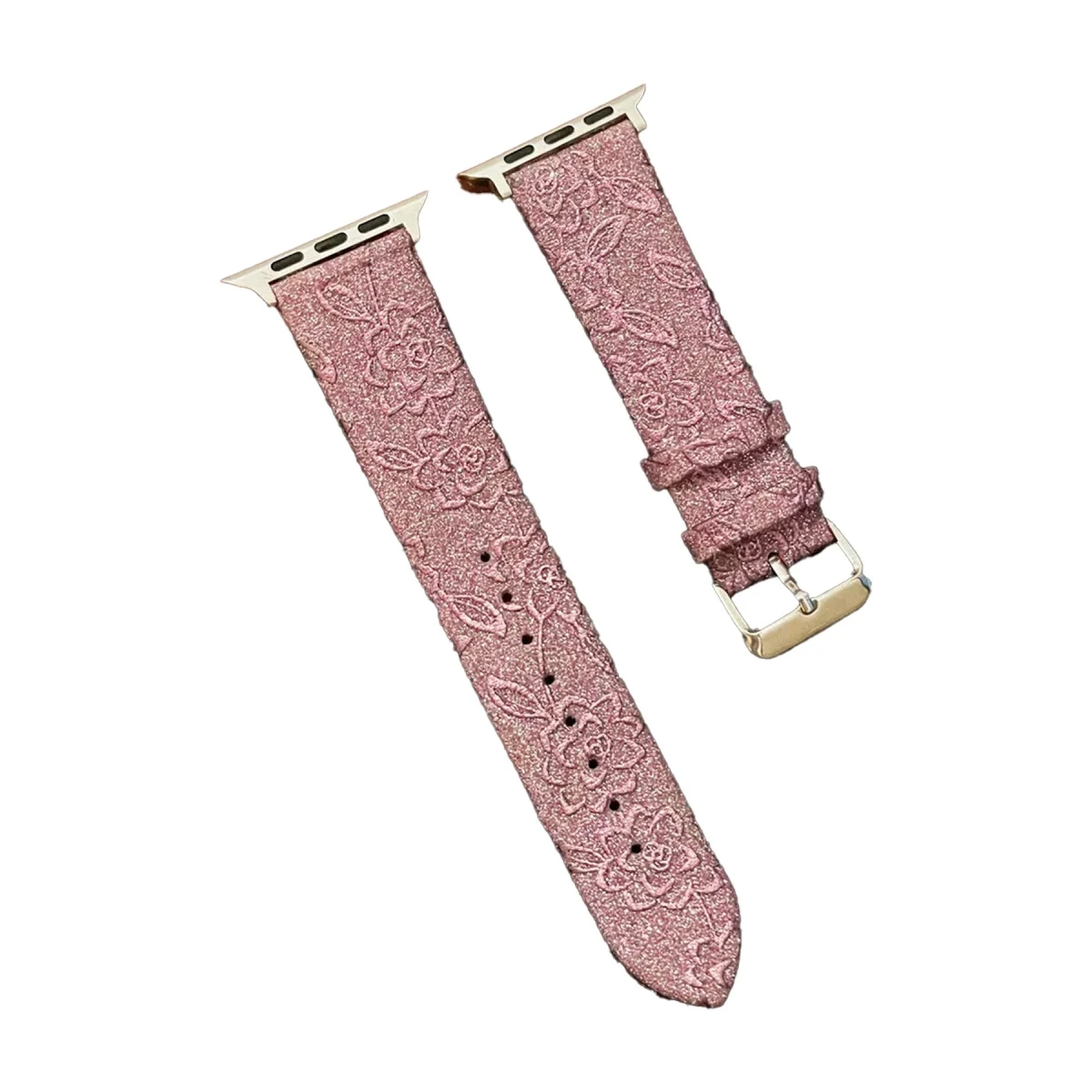Apple Watch 42mm Creeper Desenli Kordon - Rose Gold
