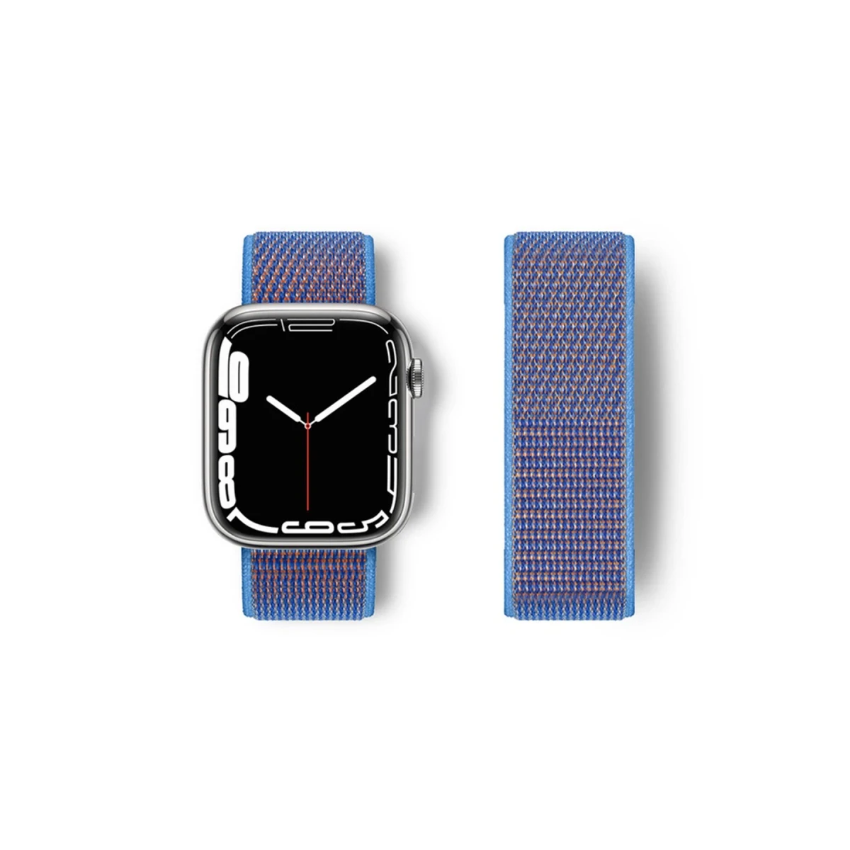 Apple Watch 42mm Hasırlı Cırtcırtlı Kordon - Mor