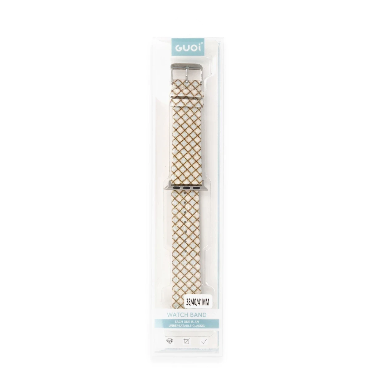 Apple Watch 42mm Karo Motif Kordon - Mavi