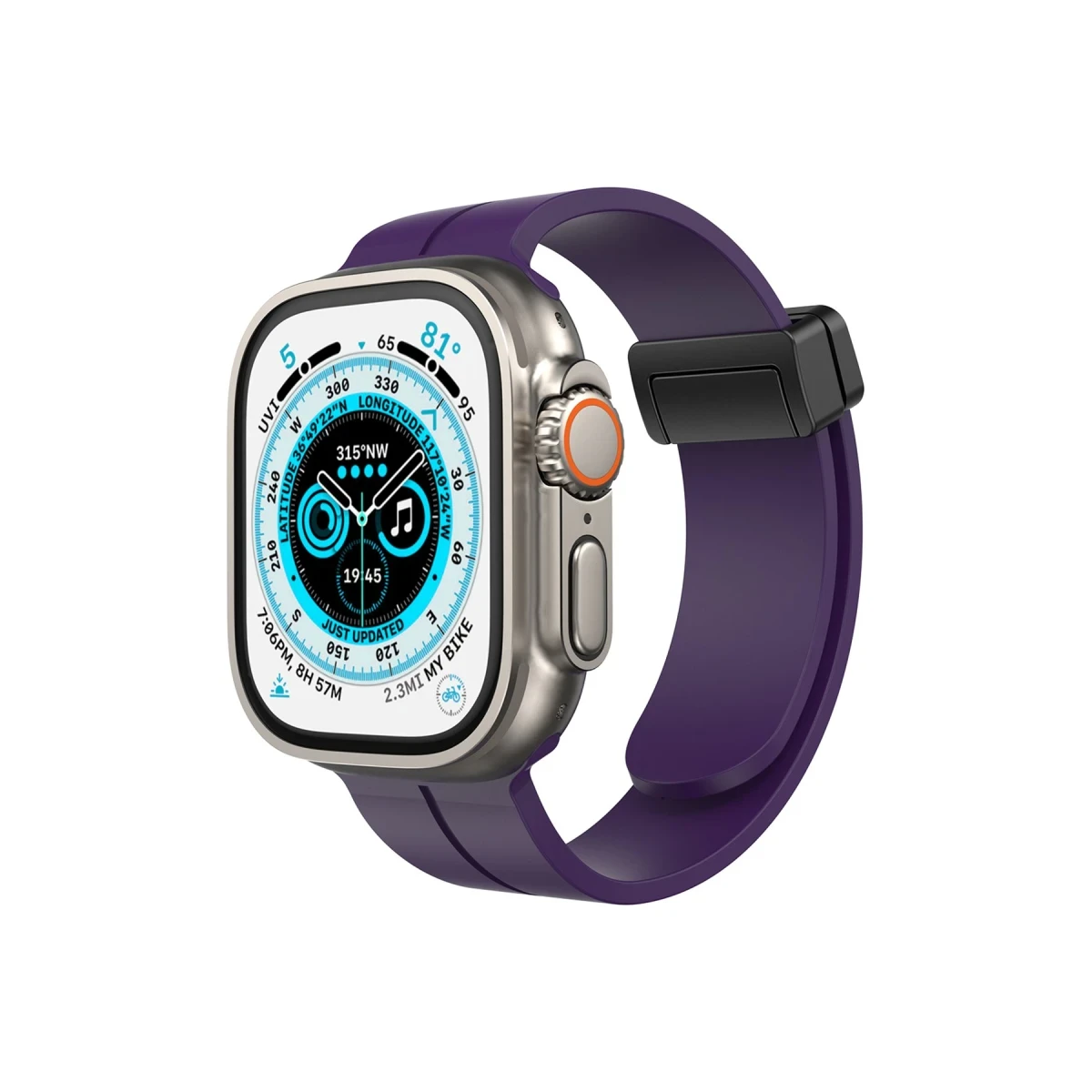 Apple Watch 42mm KR412 Elegance Stylısh Kordon - Derin Mor