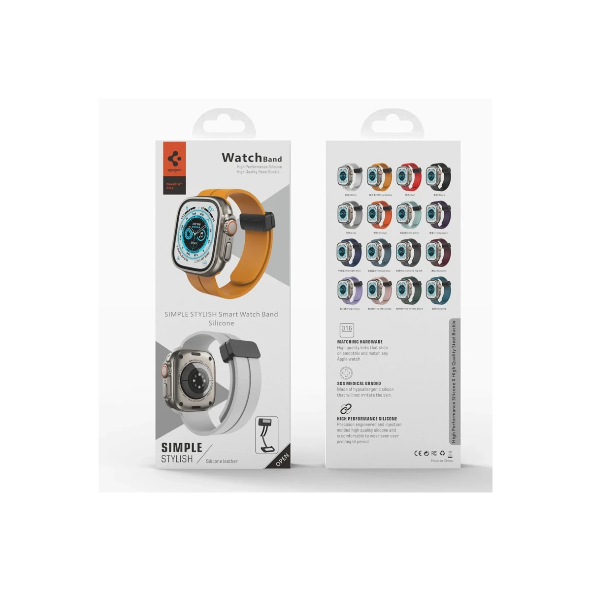 Apple Watch 42mm KR412 Elegance Stylısh Kordon - Derin Mor