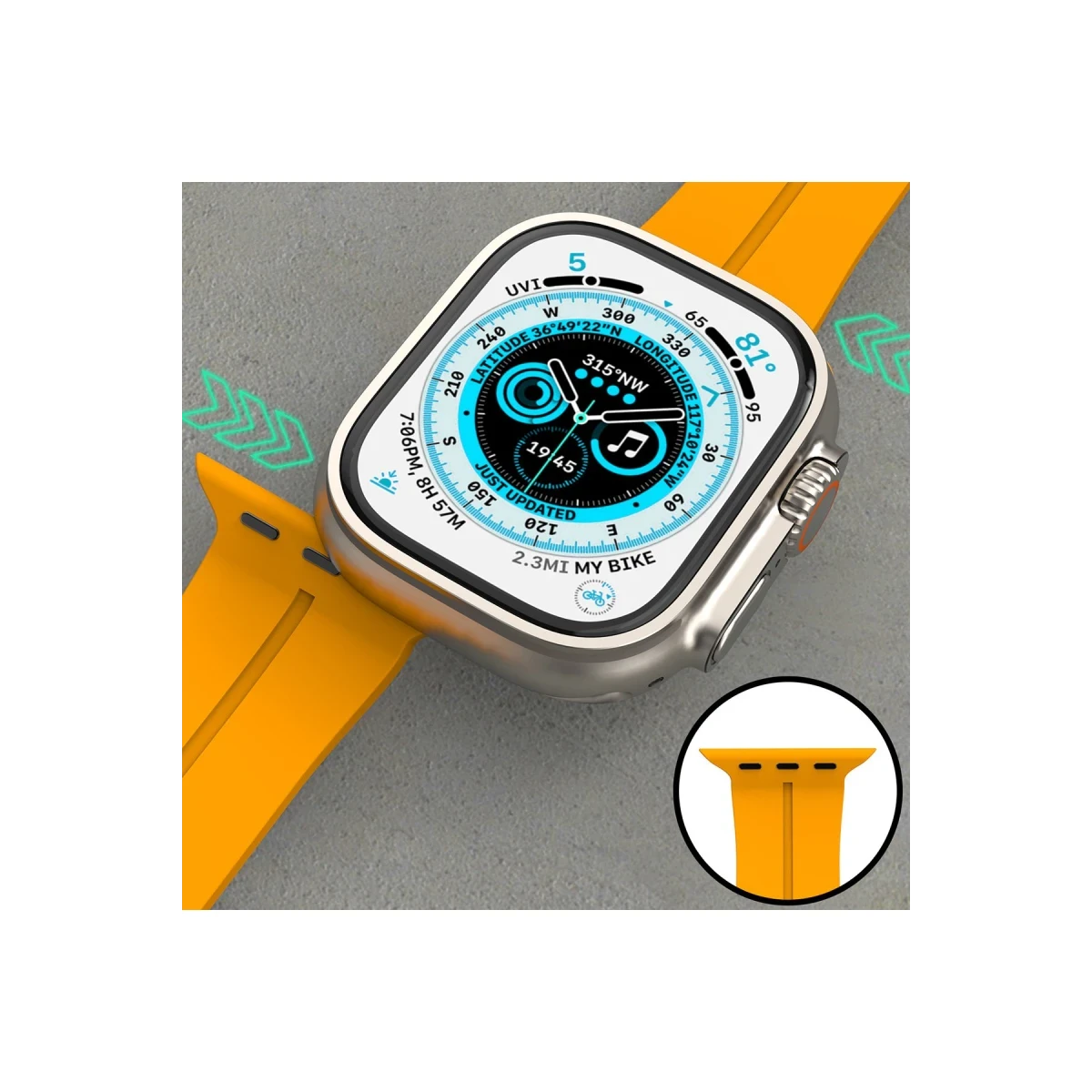 Apple Watch 42mm KR412 Elegance Stylısh Kordon - Kırmızı