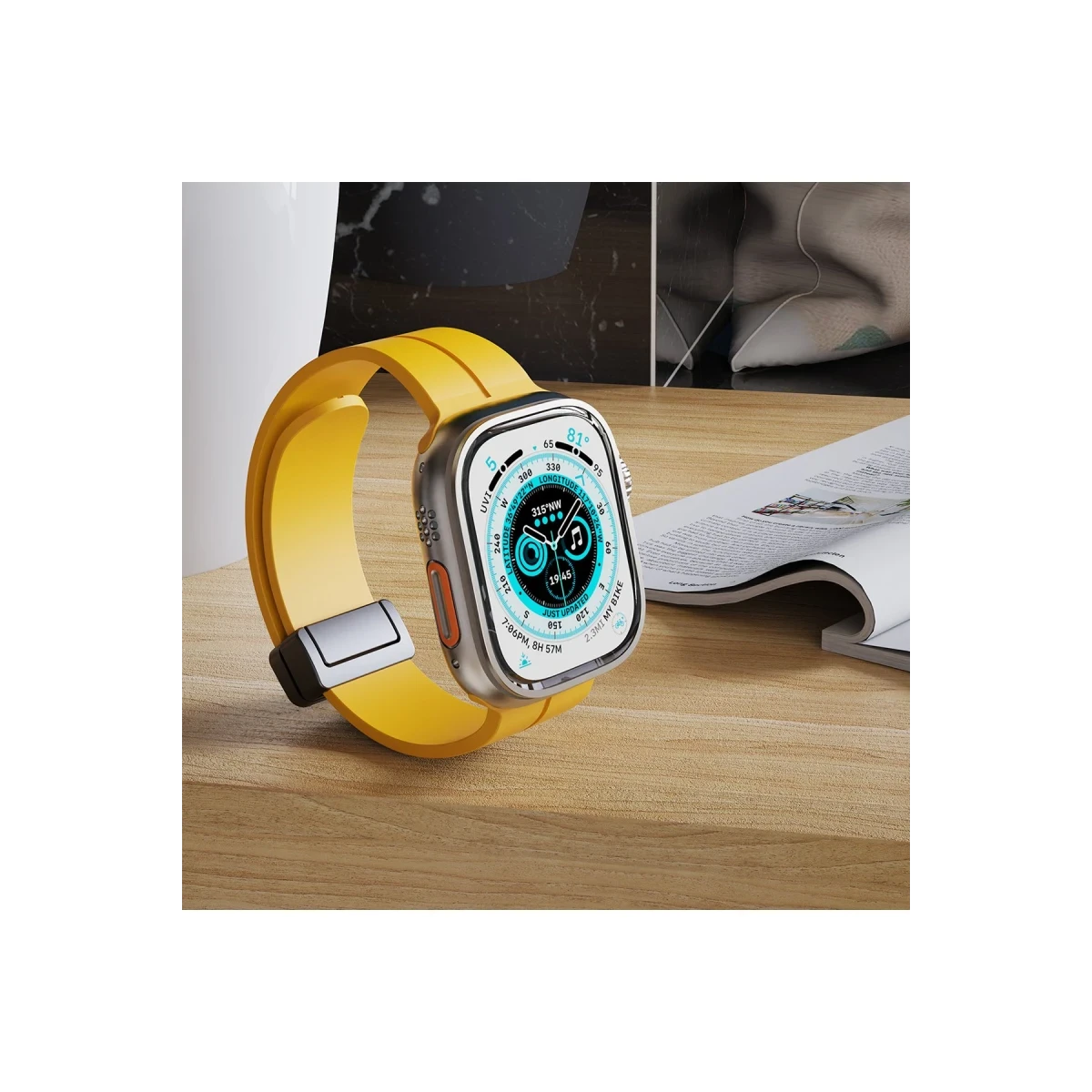 Apple Watch 42mm KR412 Elegance Stylısh Kordon - Lila