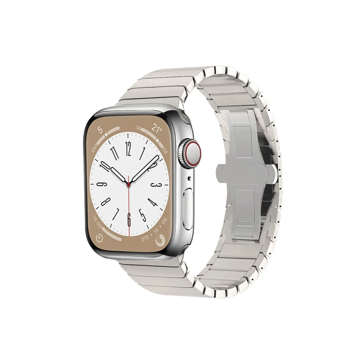 Apple Watch 42mm KR413 Fine Steel Kordon - Yıldız Işığı