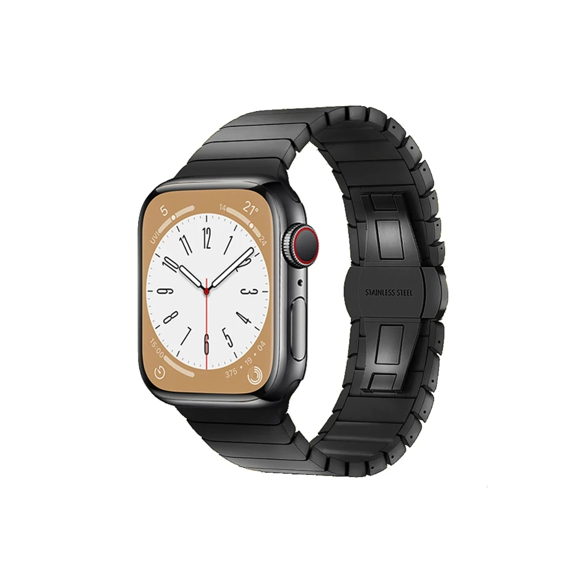 Apple Watch 42mm KR416 Huks Kordon - Siyah