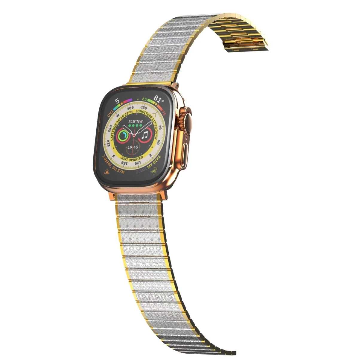 Apple Watch 42mm Made Metal Kordon - Gümüş-Gold