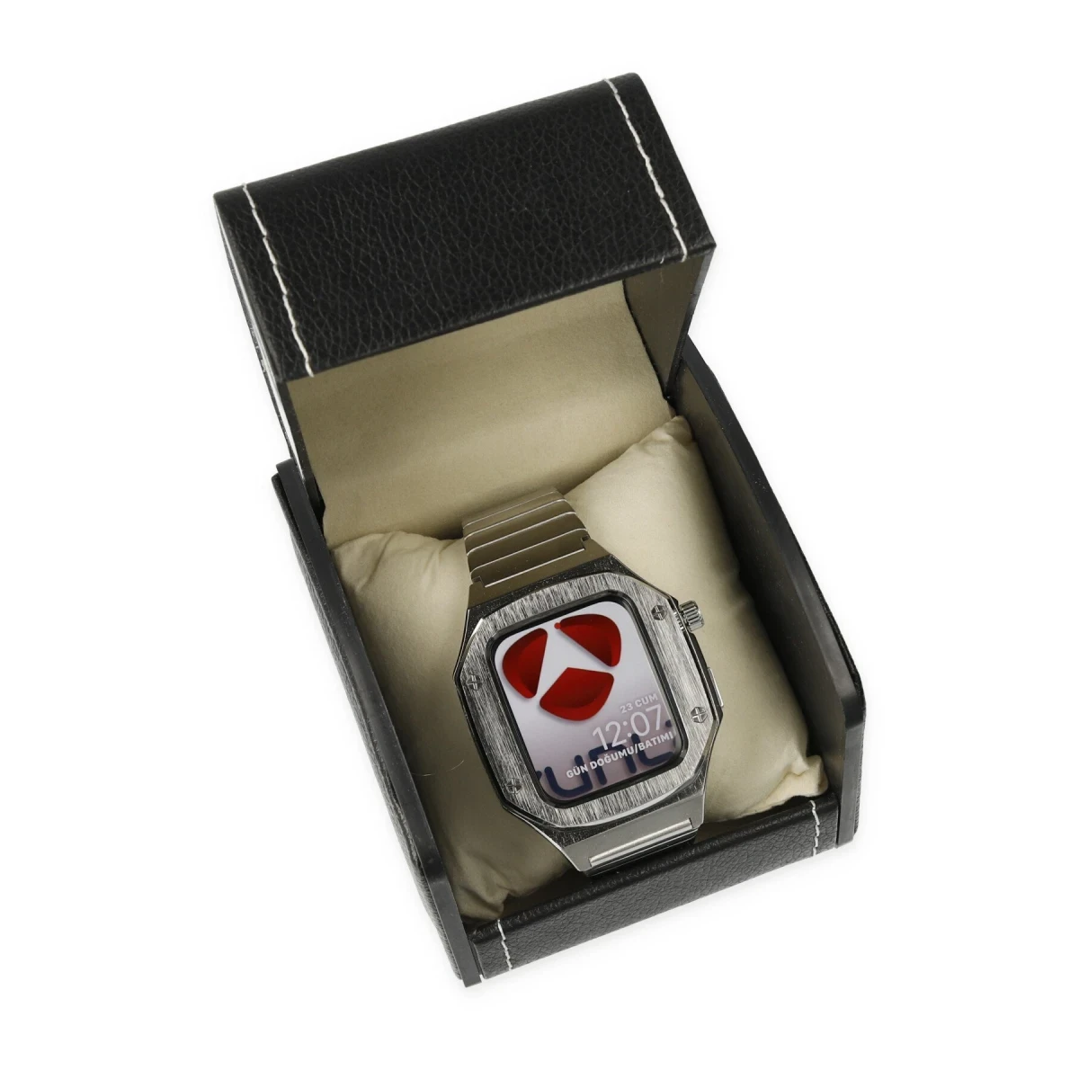 Apple Watch 44mm KR409 Metal Kordon - Gümüş
