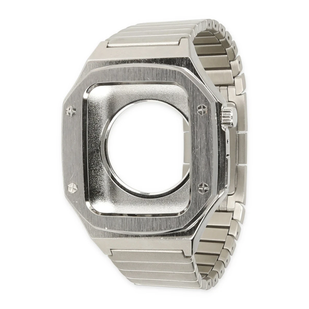 Apple Watch 45mm KR409 Metal Kordon - Gümüş
