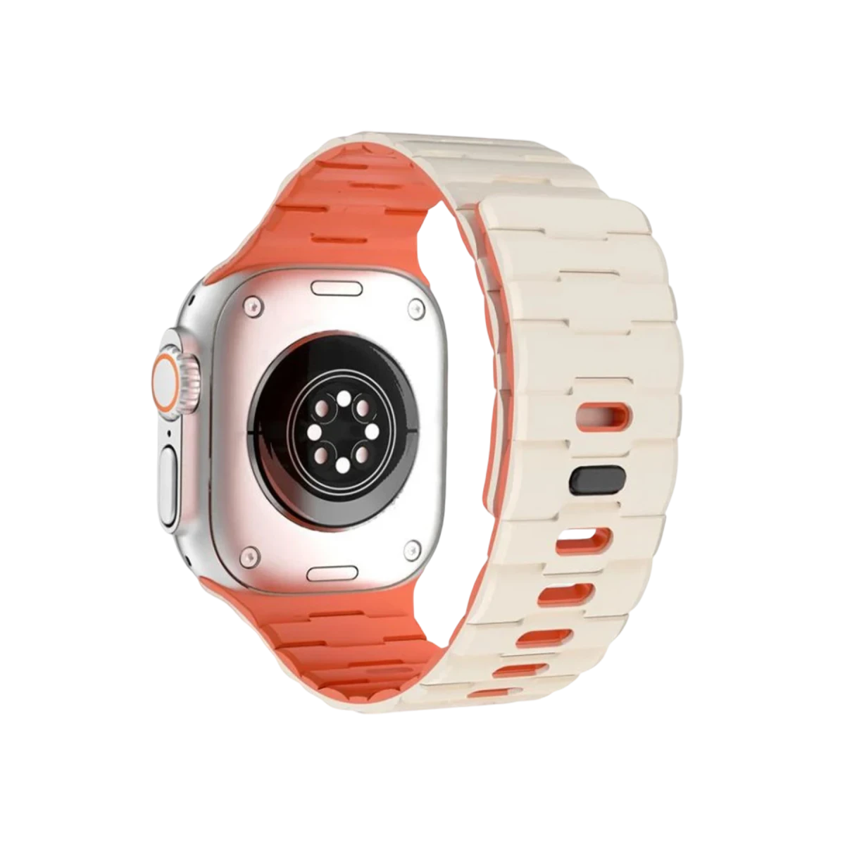 Apple Watch Ultra 49mm Wowen Kordon - Beyaz-Turuncu