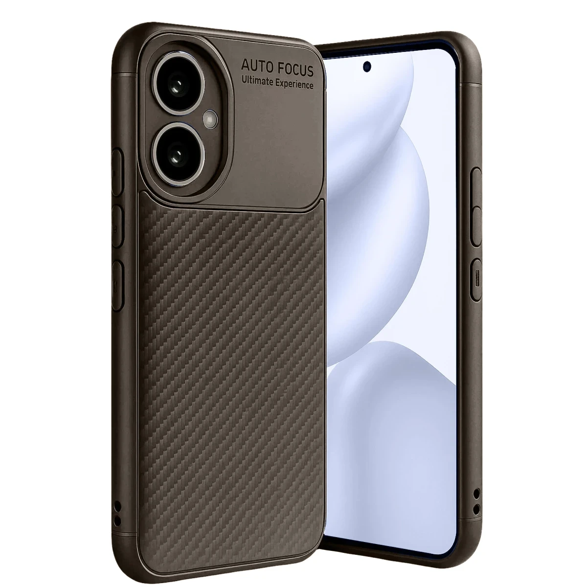 Honor 400 Kılıf Auto Focus Karbon Kapak - Kahverengi