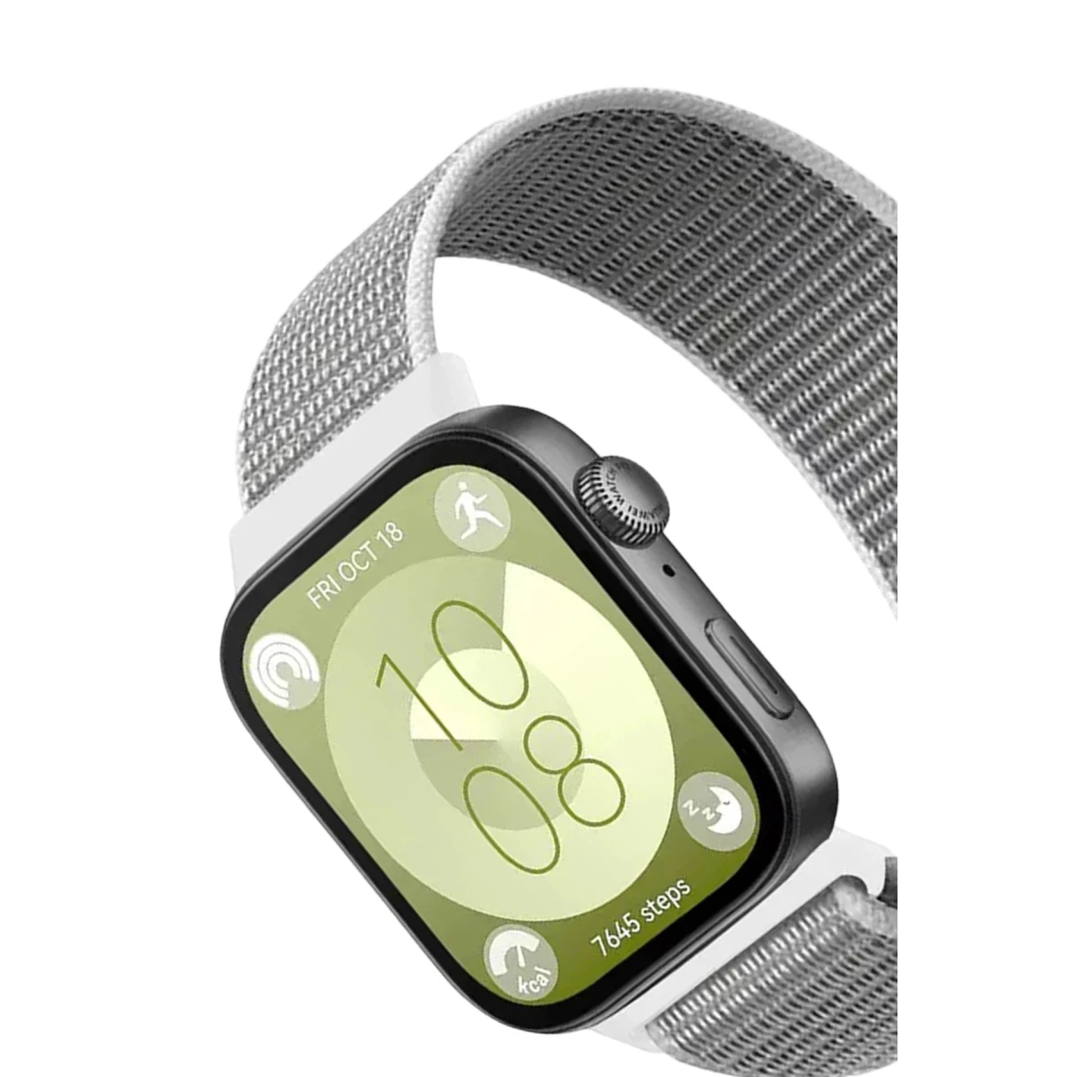 Huawei Fit 4 Hasırlı Cırtcırtlı Kordon - Beyaz