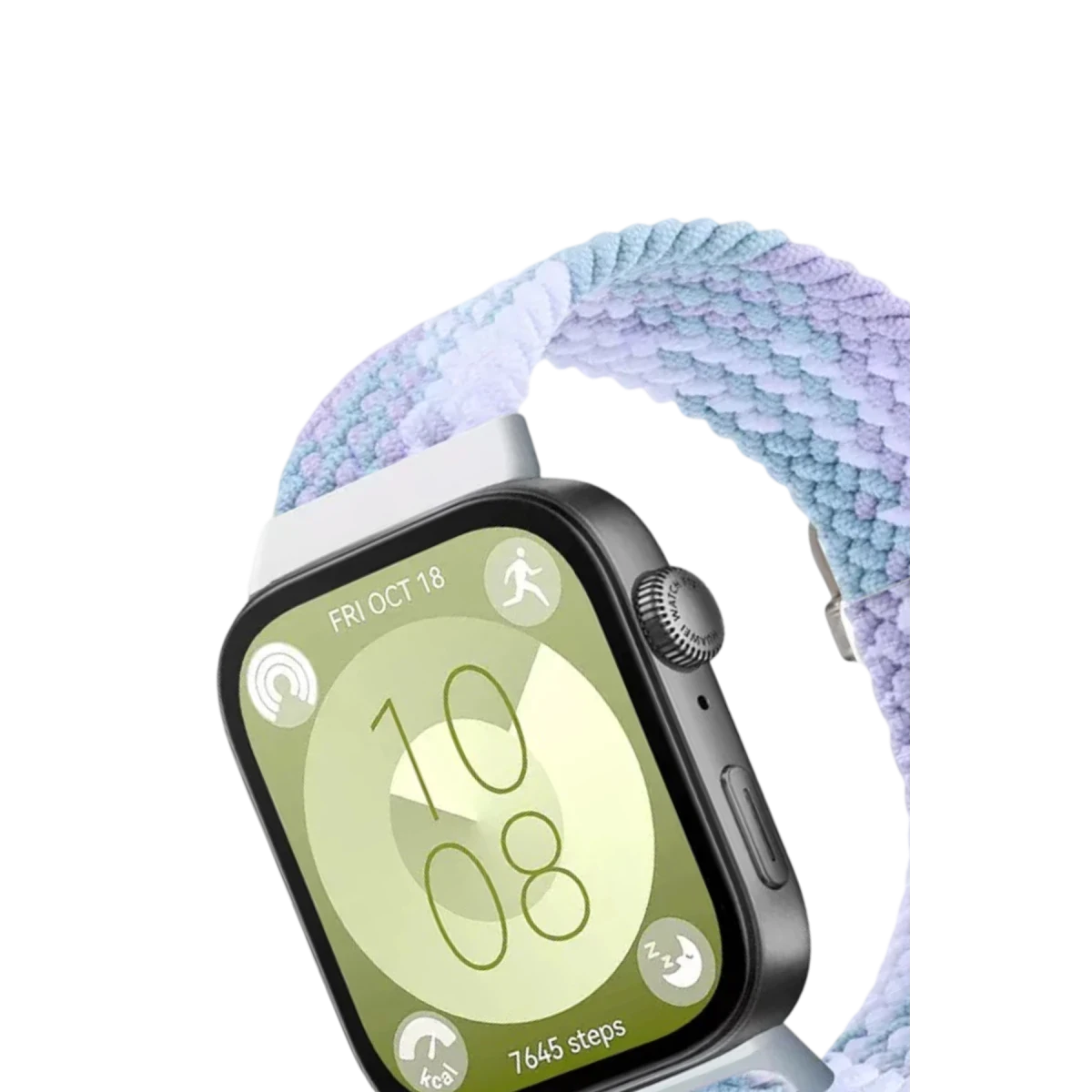 Huawei Fit 4 Star Kordon - Lila-Beyaz