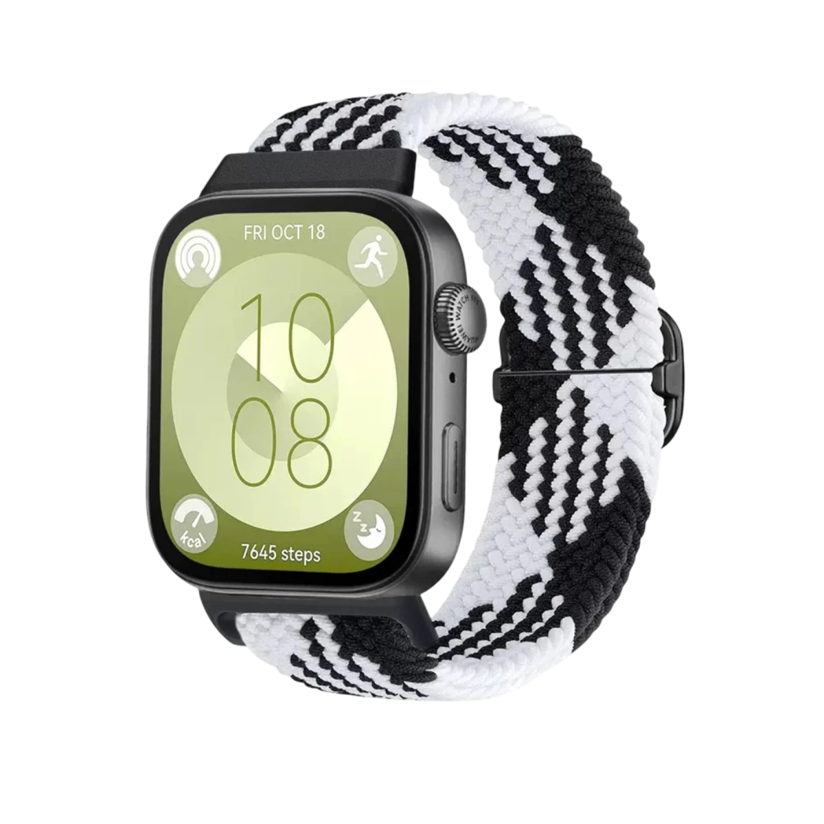 Huawei Fit 4 Star Kordon - Siyah-Beyaz