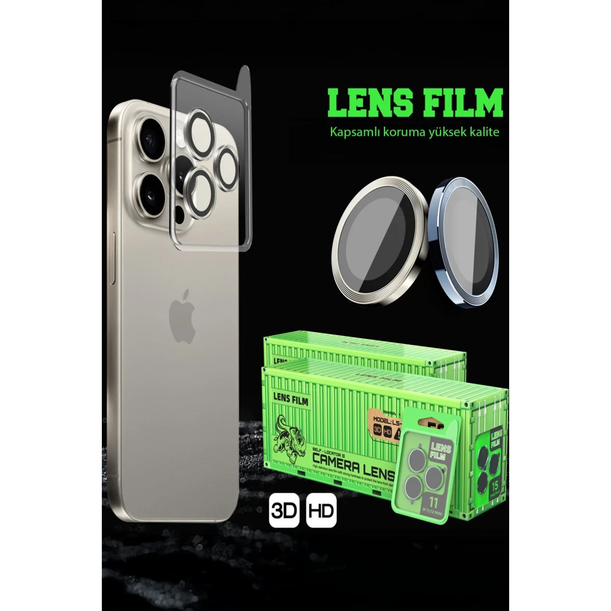 Huawei Honor 400 Raze Metal Kamera Lens - Siyah