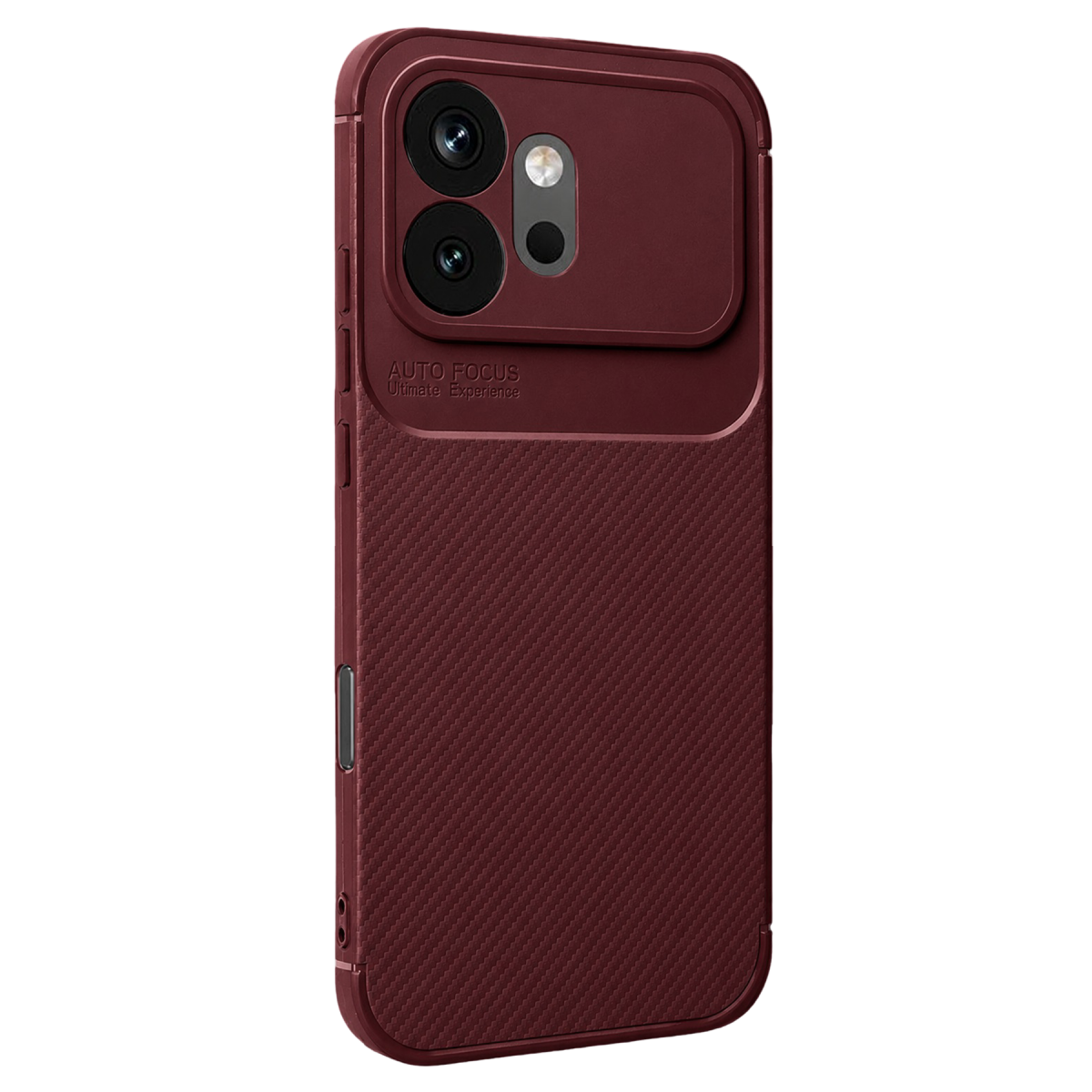Huawei Honor 600 Auto Focus Karbon Kapak - Bordo