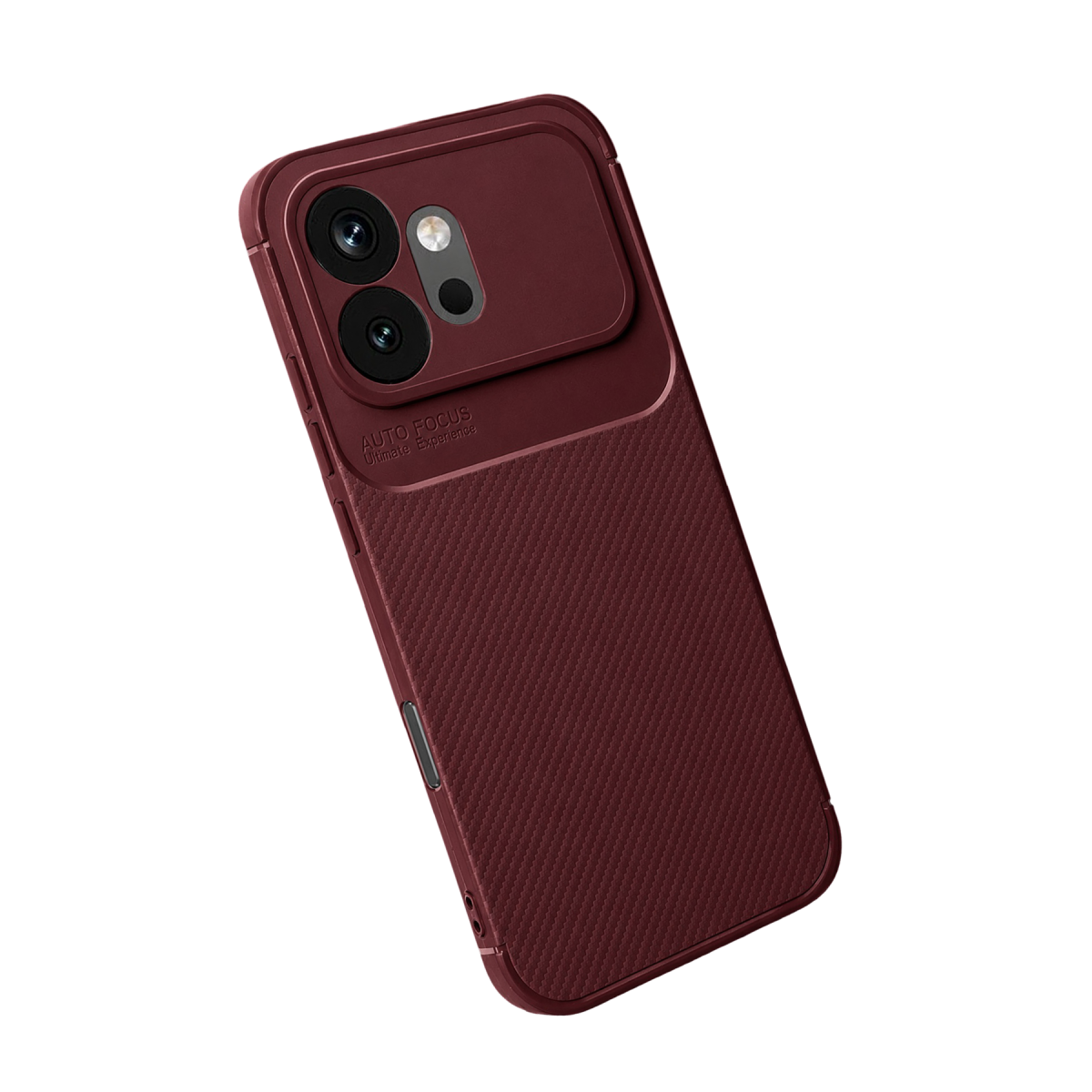 Huawei Honor 600 Auto Focus Karbon Kapak - Bordo