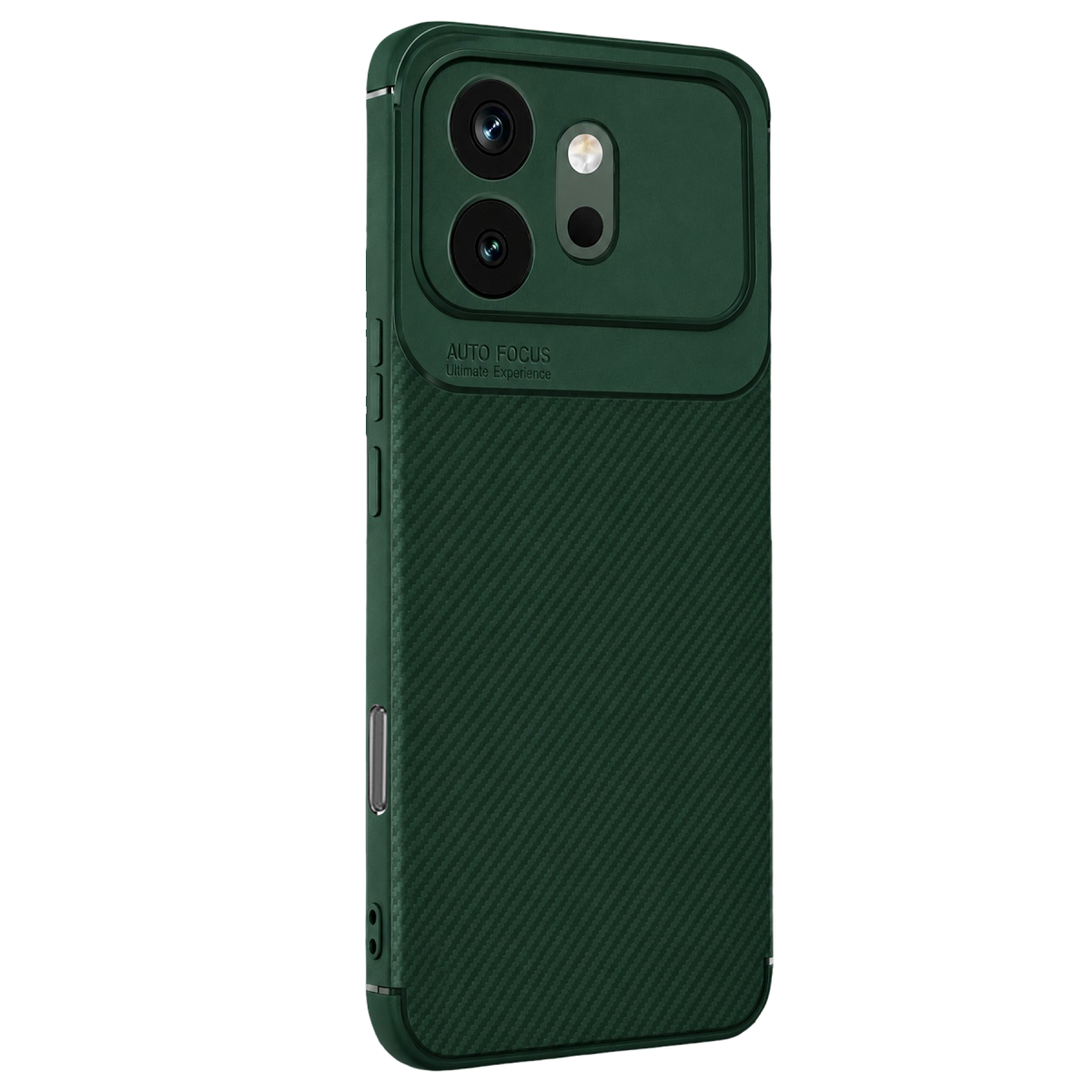 Huawei Honor 600 Auto Focus Karbon Kapak - Koyu Yeşil