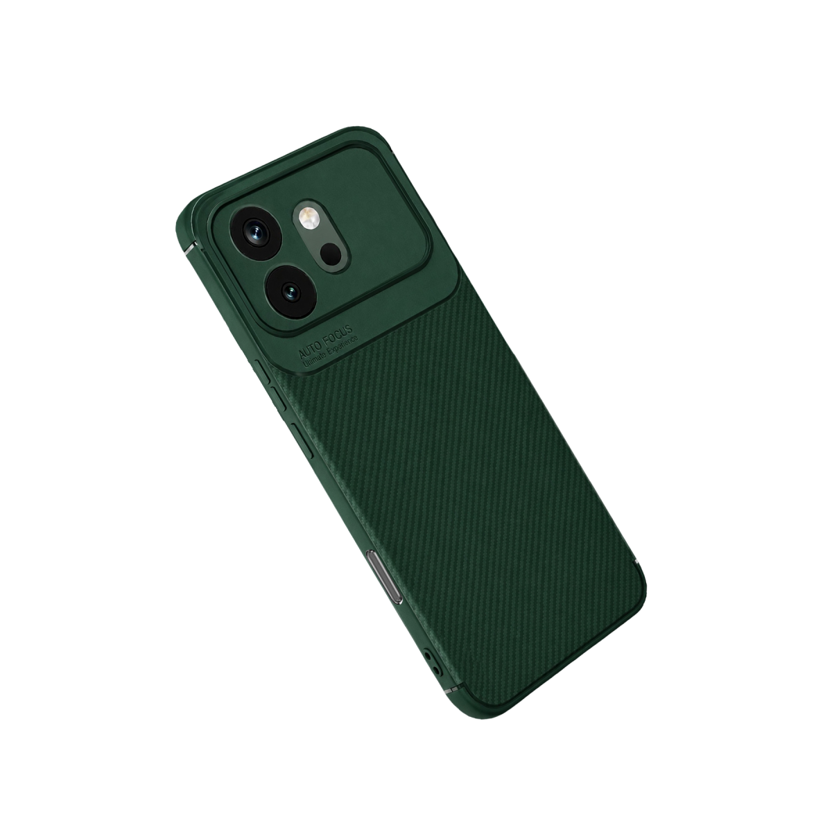 Huawei Honor 600 Auto Focus Karbon Kapak - Koyu Yeşil