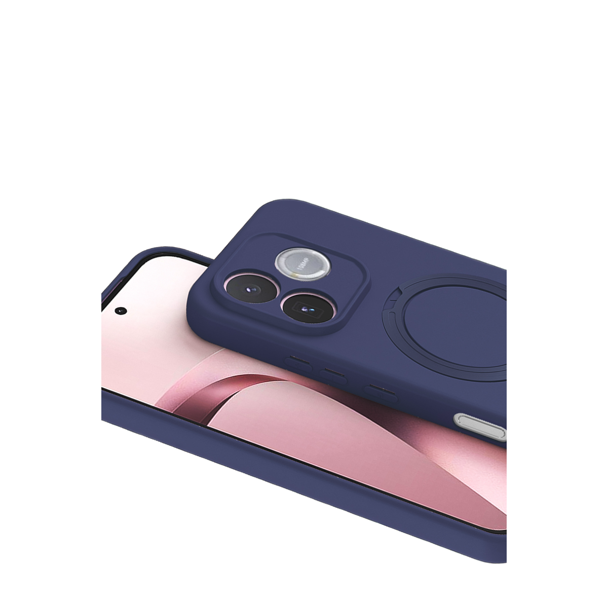 Huawei Honor 600 Lite Regal Magsafe Standlı Kapak - Lacivert