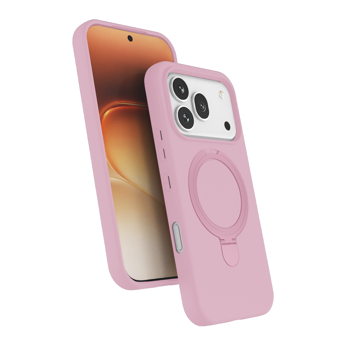 Huawei Honor 600 Pro Regal Magsafe Standlı Kapak - Açık Pembe