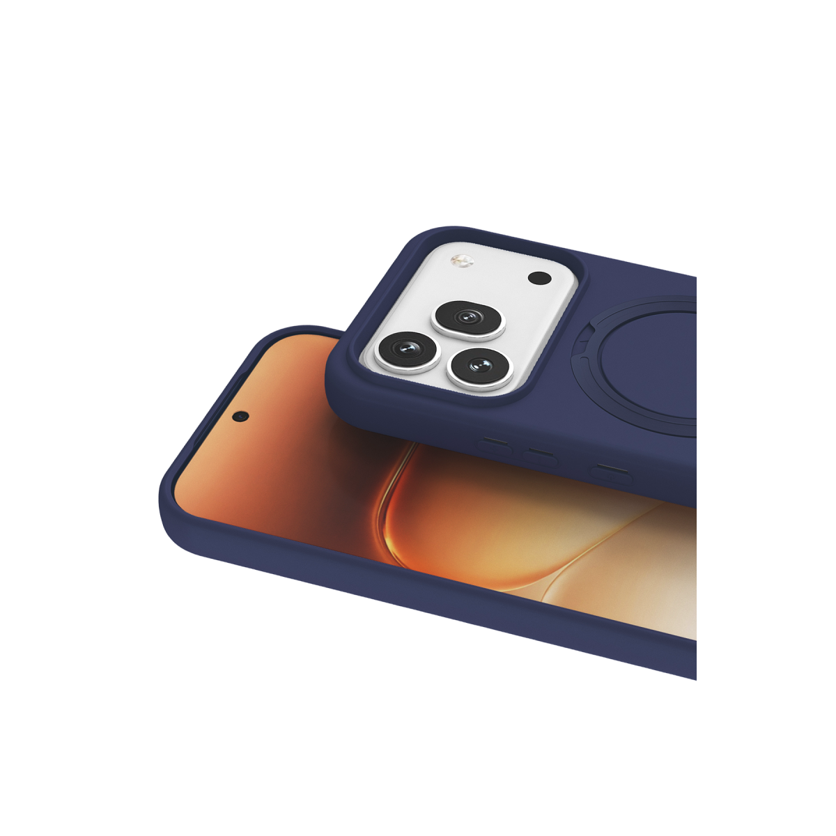 Huawei Honor 600 Pro Regal Magsafe Standlı Kapak - Lacivert