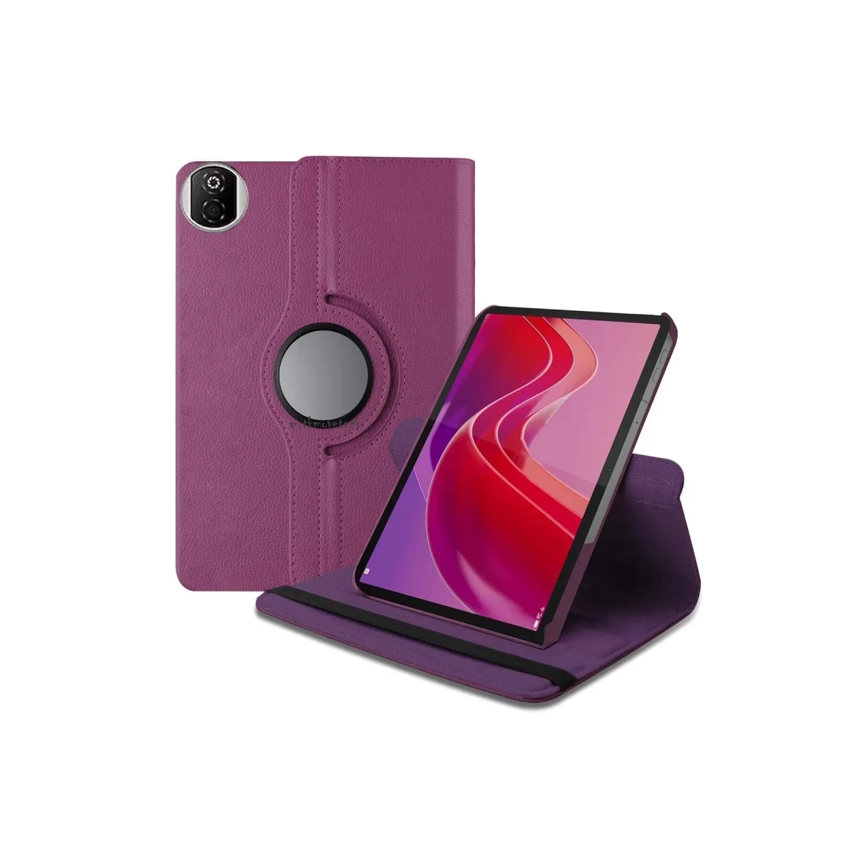 Huawei Honor Pad X7 360 Tablet Deri Kılıf - Mor